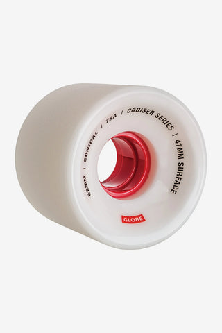 CONICAL CRUISER WHEEL 62MM WHITE/RED/62
