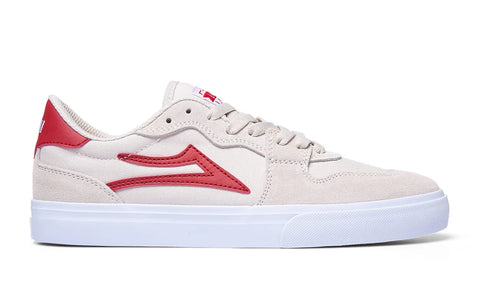 LAKAI YORK WHITE/RED SUEDE