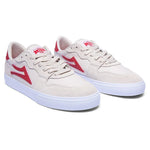 LAKAI YORK WHITE/RED SUEDE