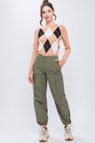 Cargo Pants With Elastic Waist Band