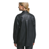 LEATHER BUTTON DOWN TOP