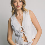 IVORY TIE VEST