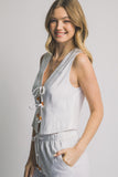 IVORY TIE VEST