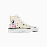 CONVERSE WHITE PINK FLOWER