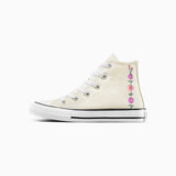 CONVERSE WHITE PINK FLOWER