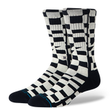 WAVE CHECK CREW MEDIUM CUSHION SOCKS