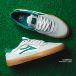 LAKAI CAMBRIDGE WHITE GREEN  LEATHER