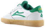 LAKAI CAMBRIDGE WHITE GREEN  LEATHER