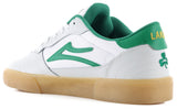 LAKAI CAMBRIDGE WHITE GREEN  LEATHER