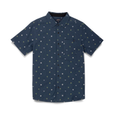 JOURNEY SHORT SLEEVE BUTTON UP SHIRT BLUE