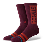 STANCE OG CREW SOCKS WINE