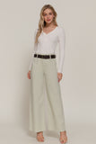 RELAXED LEG TWILL STRETCH PANTS