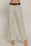 RELAXED LEG TWILL STRETCH PANTS
