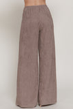WAISTBAND WITH STRING CRINKLE KNIT LONG PANTS