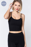 CROP RIB SEAMLESS  TOP