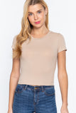 BASIC COTTON TOP Coconut Taupe