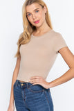 BASIC COTTON TOP Coconut Taupe