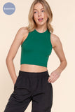 CREW NECK SEAMLESS RIB TANK TOP