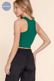 CREW NECK SEAMLESS RIB TANK TOP