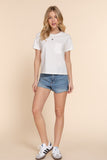 POCKET KNIT TOP Ivory
