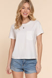 POCKET KNIT TOP Ivory