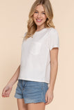 POCKET KNIT TOP Ivory