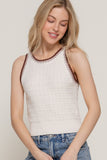 HALTER NECK CROCHET SPRING SWEATER