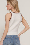 HALTER NECK CROCHET SPRING SWEATER
