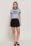RINGER TEE Light Blue/Navy