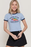 RINGER TEE Light Blue/Navy