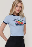 RINGER TEE Light Blue/Navy