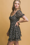 DRESS FLOWER BLACK