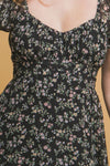 DRESS FLOWER BLACK