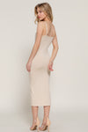 STRAIGHT NECK SPRING DRESS