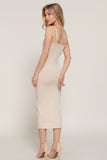 STRAIGHT NECK SPRING DRESS