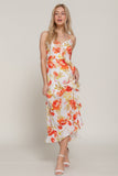 FLORAL PRINTED MIDI DRESS