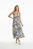 VESTIDO MIDI FLORAL AURORA
