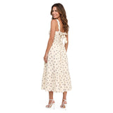 Floral Square Neck Sleeveless Midi Dress