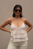 V Neck Ruffle Top