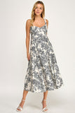VESTIDO MIDI FLORAL AURORA