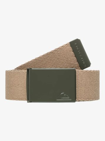 QUIKSILVER THE JAM 5 BELT - KHAKKI / GREEN