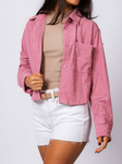 CORDUROY CROP SHIRT