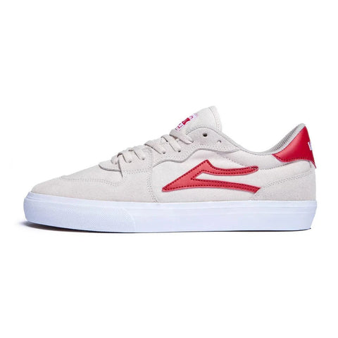 LAKAI York White/Red Suede