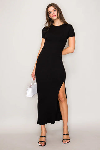 MAXI DRESS SIDE SLIT BK