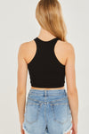 Knit Solid Cropped Seamless Tank Top