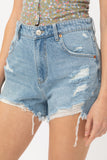 MOM FIT HIGH WAISTED DENIM SHORTS