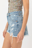 MOM FIT HIGH WAISTED DENIM SHORTS