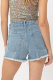 MOM FIT HIGH WAISTED DENIM SHORTS